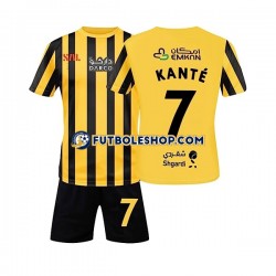 Primera Equipación del Al-Ittihad Kante 7 2022-2023 Manga Corta para Niño (Camiseta y pantalón)