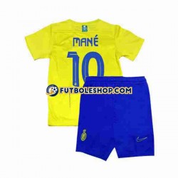 Primera Equipación del Al-Nassr Mane 10 2023-2024 Manga Corta para Niño (Camiseta y pantalón)
