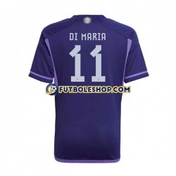 Segunda Equipación del Argentina Di Maria 11 World Cup 2022 Manga Corta para Hombre