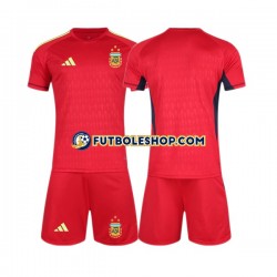 Segunda Equipación del Argentina Portero World Cup 2022 Manga Corta para Niño (Camiseta y pantalón)
