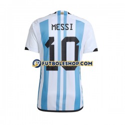 Primera Equipación del Argentina Lionel Messi 10 World Cup 2022 Manga Corta para Hombre