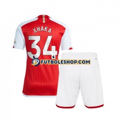 Primera Equipación del Arsenal Xhaka 34 2023-2024 Manga Corta para Niño (Camiseta y pantalón)