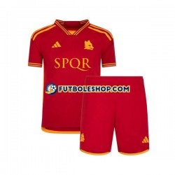 Primera Equipación del AS Roma 2023-2024 Manga Corta para Niño (Camiseta y pantalón)