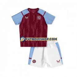 Primera Equipación del Aston Villa 2023-2024 Manga Corta para Niño (Camiseta y pantalón)