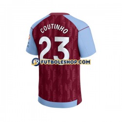 Primera Equipación del Aston Villa Philippe Coutinho 23 2023-2024 Manga Corta para Hombre
