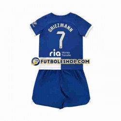 Segunda Equipación del Atlético Madrid Antoine Griezmann 7 2023-2024 Manga Corta para Niño (Camiseta y pantalón)