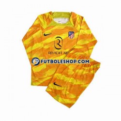 Equipación del Atlético Madrid Portero 2023-2024 Naranja ML para Niño (Camiseta y pantalón)