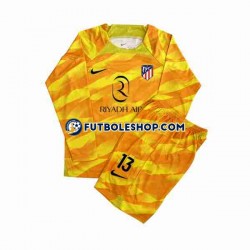 Equipación del Atlético Madrid Portero Jan Oblak 13 2023-2024 Naranja ML para Niño (Camiseta y pantalón)