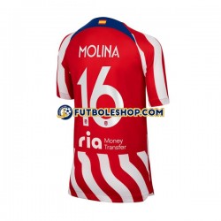 Primera Equipación del Atlético Madrid Nahuel Molina 16 2022-2023 Manga Corta para Hombre