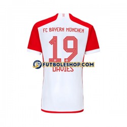 Primera Equipación del Bayern de Múnich Alphonso Davies 19 2023-2024 Manga Corta para Hombre