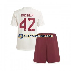 Tercera Equipación del Bayern de Múnich Jamal Musiala 42 2023-2024 Manga Corta para Niño (Camiseta y pantalón)