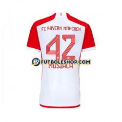 Primera Equipación del Bayern de Múnich Jamal Musiala 42 2023-2024 Manga Corta para Hombre