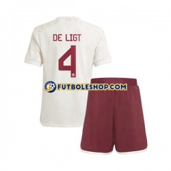 Tercera Equipación del Bayern de Múnich Matthijs de Ligt 4 2023-2024 Manga Corta para Niño (Camiseta y pantalón)