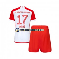 Primera Equipación del Bayern de Múnich Sadio Mane 17 2023-2024 Manga Corta para Niño (Camiseta y pantalón)