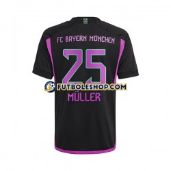 Segunda Equipación del Bayern de Múnich Thomas Muller 25 2023-2024 Manga Corta para Hombre