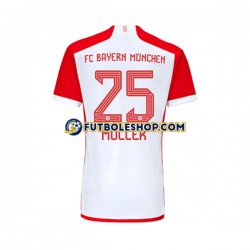 Primera Equipación del Bayern de Múnich Thomas Muller 25 2023-2024 Manga Corta para Hombre