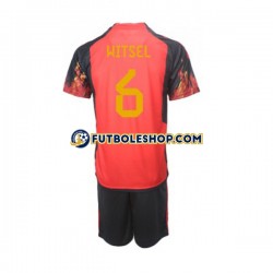 Primera Equipación del Bélgica Axel Witsel 6 World Cup 2022 Manga Corta para Niño (Camiseta y pantalón)