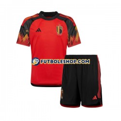 Primera Equipación del Bélgica World Cup 2022 Manga Corta para Niño (Camiseta y pantalón)