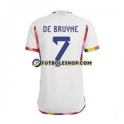 Segunda Equipación del Bélgica De Bruyne 7 World Cup 2022 Manga Corta para Hombre