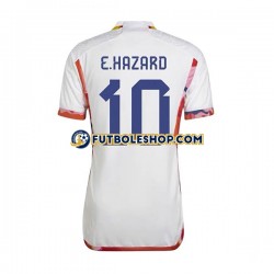 Segunda Equipación del Bélgica Eden Hazard 10 World Cup 2022 Manga Corta para Hombre