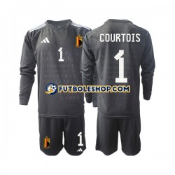 Segunda Equipación del Bélgica Portero Courtois 1 2022 ML para Niño (Camiseta y pantalón)