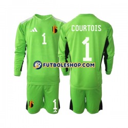 Primera Equipación del Bélgica Portero Courtois 1 2022 ML para Niño (Camiseta y pantalón)