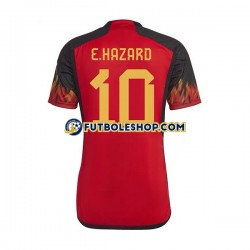 Primera Equipación del Bélgica Hazard 10 World Cup 2022 Manga Corta para Hombre