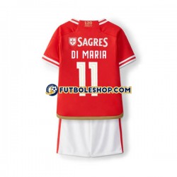 Primera Equipación del Benfica Di Maria 11 2023-2024 Manga Corta para Niño (Camiseta y pantalón)
