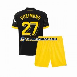 Segunda Equipación del Borussia Dortmund Karim Adeyemi 27 2023-2024 Manga Corta para Niño (Camiseta y pantalón)