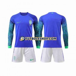 Segunda Equipación del Brasil World Cup 2022 ML para Niño (Camiseta y pantalón)