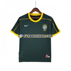 Segunda Equipación del Brasil Portero Retro 1998 Manga Corta para Hombre