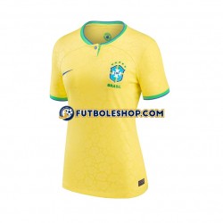 Primera Equipación del Brasil World Cup 2022 Manga Corta para Mujer