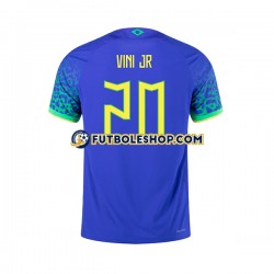Segunda Equipación del Brasil Vinicius Junior 20 World Cup 2022 Manga Corta para Hombre