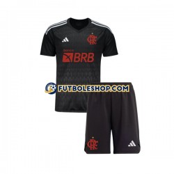 Segunda Equipación del CR Flamengo Portero 2023-2024 Manga Corta para Niño (Camiseta y pantalón)