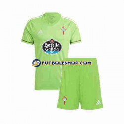 Primera Equipación del Celta de Vigo Portero 2023-2024 Manga Corta para Niño (Camiseta y pantalón)