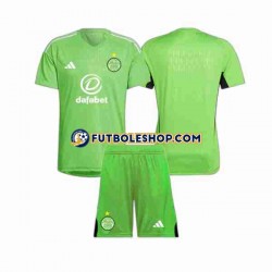 Segunda Equipación del Celtic Portero 2023-2024 Manga Corta para Niño (Camiseta y pantalón)
