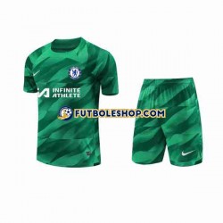 Tercera Equipación del Chelsea Portero 2023-2024 Manga Corta para Niño (Camiseta y pantalón)
