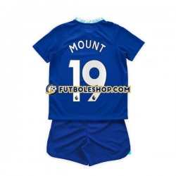 Primera Equipación del Chelsea Mason Mount 19 2022-2023 Manga Corta para Niño (Camiseta y pantalón)
