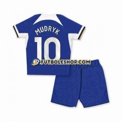 Primera Equipación del Chelsea Mykhaylo Mudryk 10 2023-2024 Manga Corta para Niño (Camiseta y pantalón)
