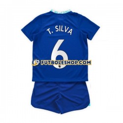Primera Equipación del Chelsea T. Silva 6 2022-2023 Manga Corta para Niño (Camiseta y pantalón)