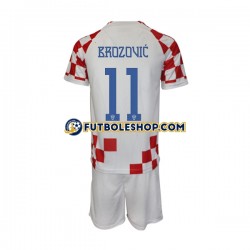 Primera Equipación del Croacia Brozovic 11 World Cup 2022 Manga Corta para Niño (Camiseta y pantalón)