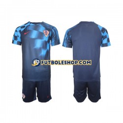Segunda Equipación del Croacia World Cup 2022 Manga Corta para Niño (Camiseta y pantalón)