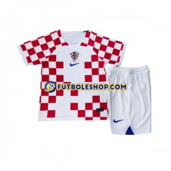Primera Equipación del Croacia World Cup 2022 Manga Corta para Niño (Camiseta y pantalón)