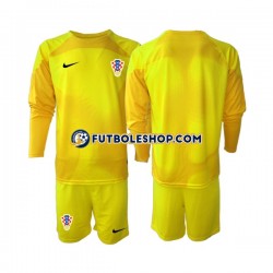 Primera Equipación del Croacia Portero World Cup 2022 ML para Niño (Camiseta y pantalón)