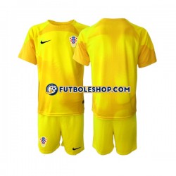 Primera Equipación del Croacia Portero World Cup 2022 Manga Corta para Niño (Camiseta y pantalón)