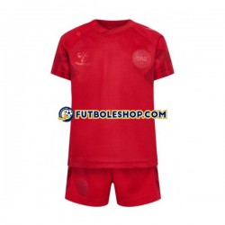 Primera Equipación del Dinamarca World Cup 2022 Manga Corta para Niño (Camiseta y pantalón)