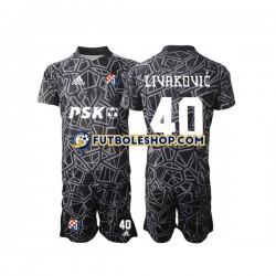 Primera Equipación del Dinamo Zagreb Portero Livakovic 40 2022-2023 Manga Corta para Niño (Camiseta y pantalón)