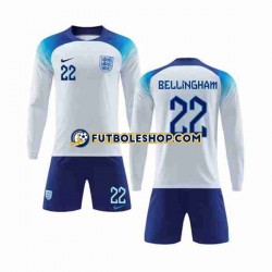 Primera Equipación del Inglaterra Bellingham 22 World Cup 2022 ML para Niño (Camiseta y pantalón)