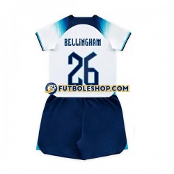 Primera Equipación del Inglaterra Bellingham 26 World Cup 2022 Manga Corta para Niño (Camiseta y pantalón)