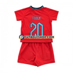 Segunda Equipación del Inglaterra Foden 20 World Cup 2022 Manga Corta para Niño (Camiseta y pantalón) Segunda Equipación del Inglaterra Foden 20 World Cup 2022 Manga Corta para Niño (Camiseta y pantalón)